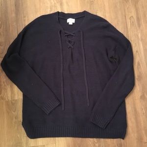 Lace up old navy sweater